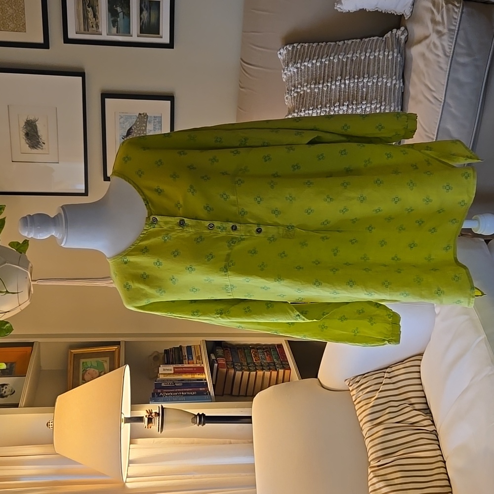 Gudrun Sjoden Green Sleeveless Boxy Blouse
